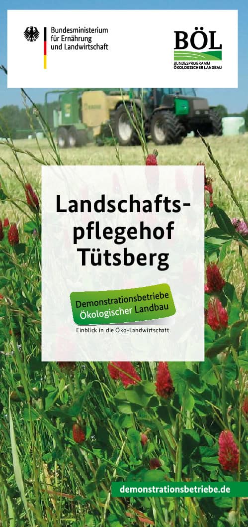 Deckblatt Faltblatt "Landschaftspflegehof Tütsberg"